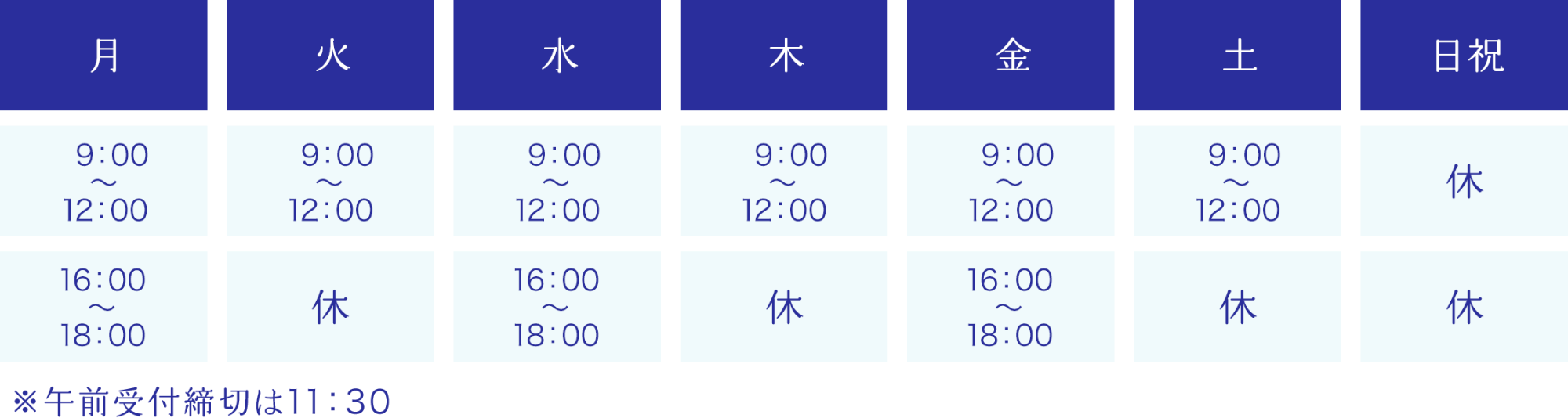 診察時間 診察時間